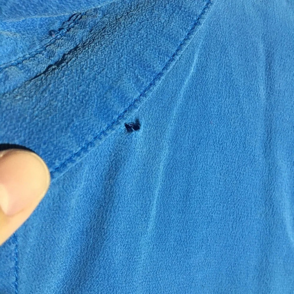 Womens Soft Surroundings Blouse Button Up Top Silk Office Work Career Wear - Picture 4 of 5